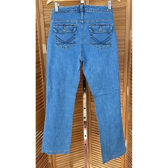 Lee Women's Slender Secret Flap Pocket Bootcut Blue Jeans Size 14 - Picture 2 of 6